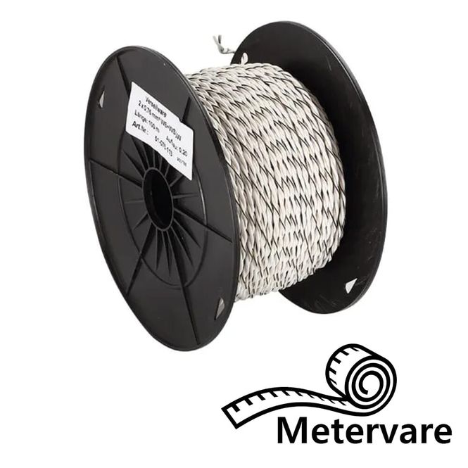 Hovedbilde ACV høyttalerkabel 0,75mm2 tvinnet - hvit