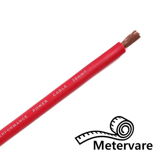 Hovedbilde Bass Brothers 20mm2 strømkabel - rød